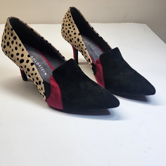 LOGO by Lori Goldstein Shoes - LOGO By Lori Goldstein Leopard Suede Pumps Size 7M